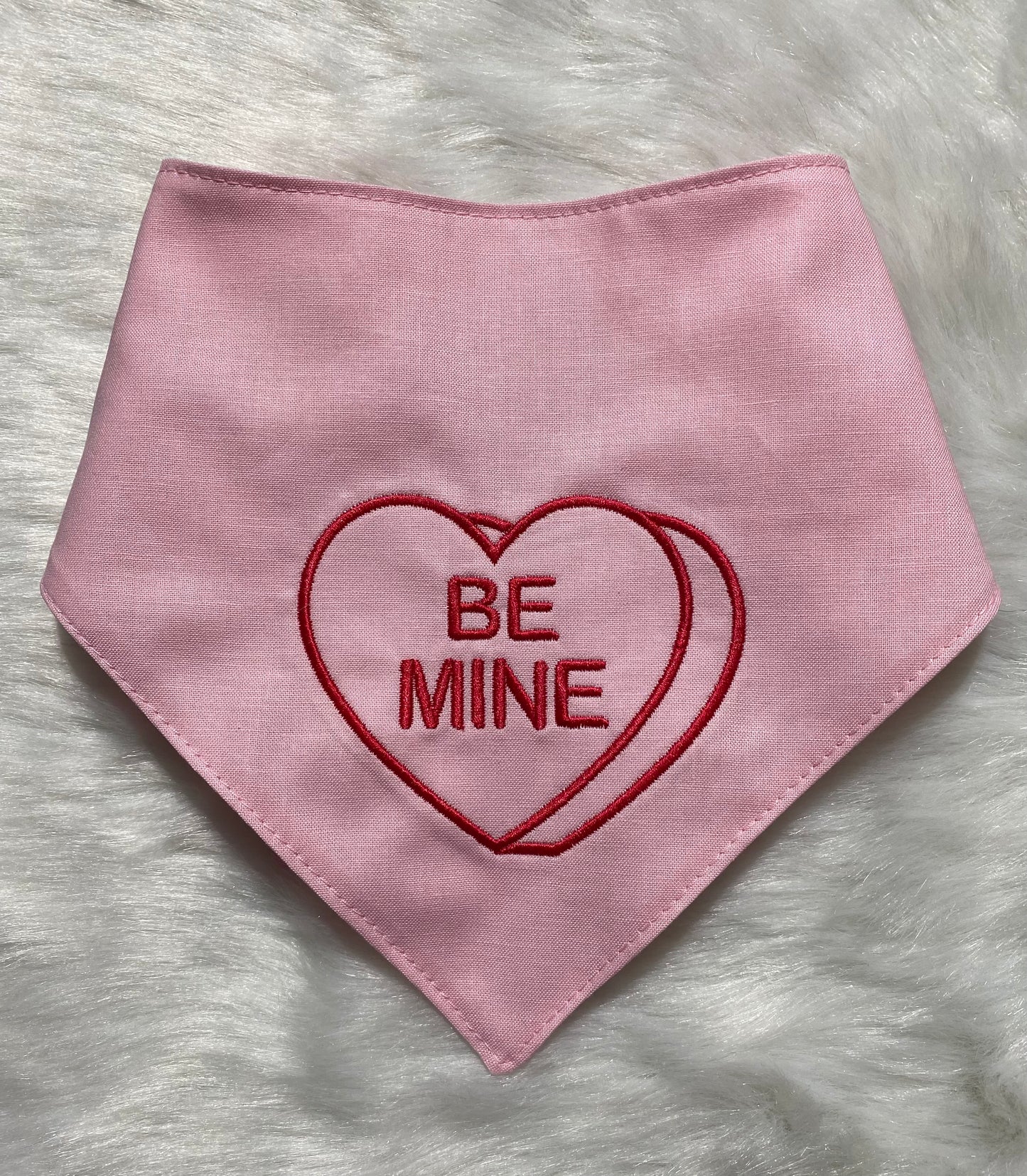 Be Mine Candy Heart Dog Bandana